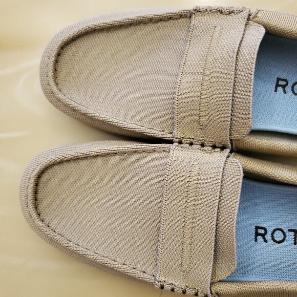 Rothy\'s The Driving Loafer In Beige Tan Men\'s Slip On Knit Shoes Size 9.5 main image 12